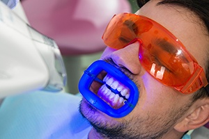 Man receiving Zoom whitening