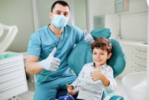 Boy at dentist in Gainesville