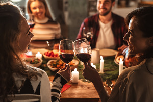 Family having a nice holiday dinner